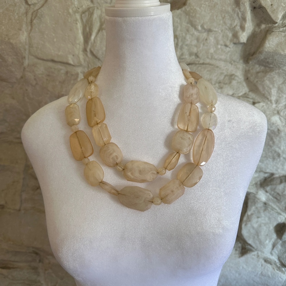 Cream Stone Necklace